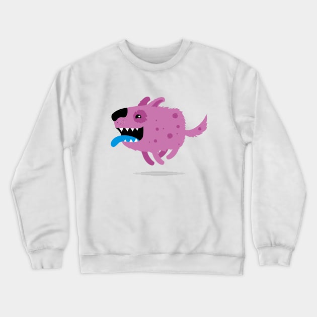 Funny purple dog Crewneck Sweatshirt by hyperactive